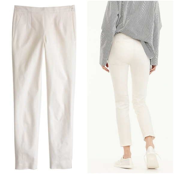 J. Crew Pants - J.Crew Martie Bi-stretch Cotton Pants in White
